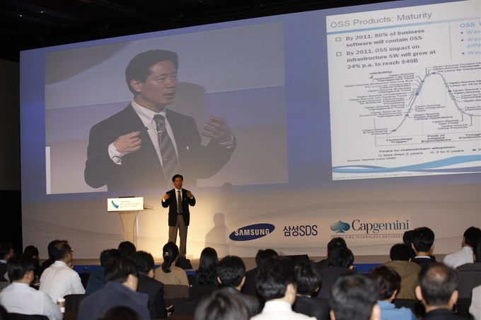 Giving a plenary talk in the Samsung-Capgemini Joint Conference in Seoul, Korea
